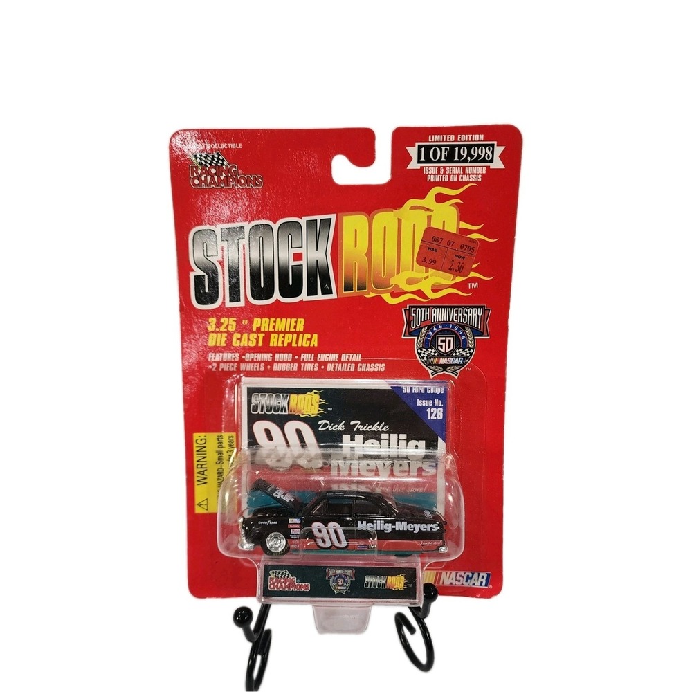 Racing Champions Stock Rod Dick Trickle 50 Ford Coupe Heilig Meyers #90 NIP